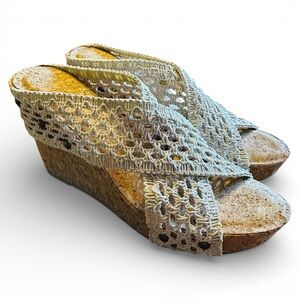 Cato Woven Platform Wedge Sandals